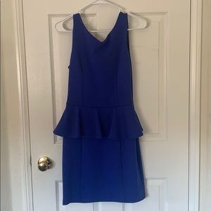 Navy blue formal mini dress
